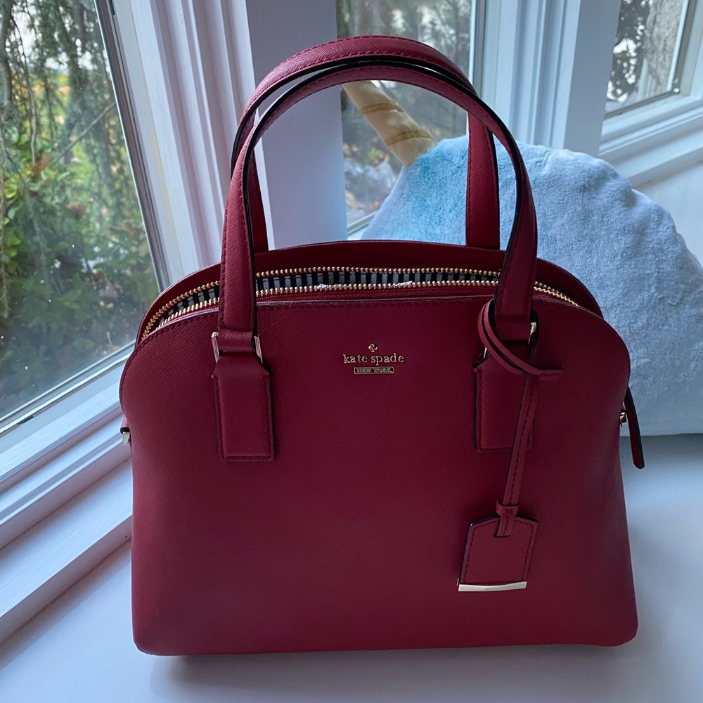 Kate Spade Cherry Satchel with Gold Details